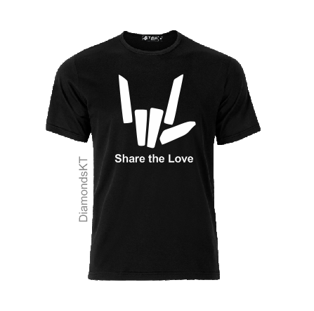 : Share The Love Shirt for Boys and Men Light Blue